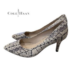 Cole Haan Juliana Women's Snake Print Leather Heels 8